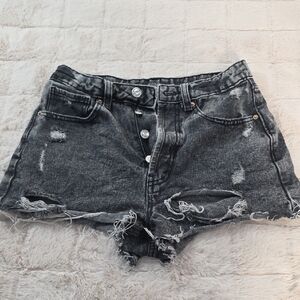 Wild Fable Charcoal Distressed Jean Shorts